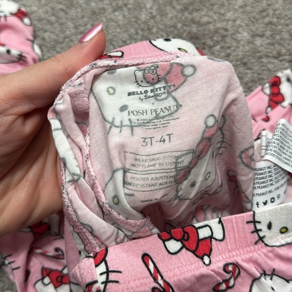 Posh Peanut Hello Kitty Candy Cane Pajamas